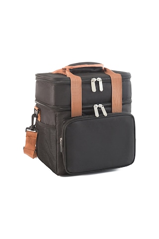 Padalink Çift Katmanlı Isı Yalıtımlı Büyük Kapasiteli Outdoor Piknik Çantası - Su Geçirmez Ve Taşınabilir Siyah