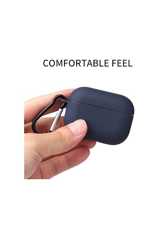 Smcase Apple Uyumlu AirPods  Pro Kılıf Kancalı Mat Silikon A11