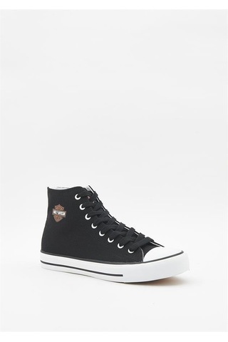 Harley Davidson 023m100382 Pittsburgh Plain Black Erkek Sneaker 001