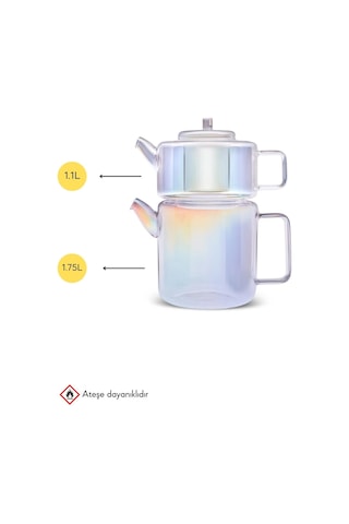 Tobby Luster Brosilikat Çaydanlık 1.1l+1.75l