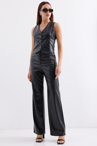 Bigdart 6799 Kısa Suni Deri Yelek - Siyah 001