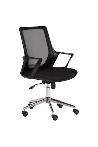 Ofisbazaar Alf Fileli Çalışma Koltuğu Ergonomik Şef Ve Toplantı Koltuğu Siyah Fileli Siyah