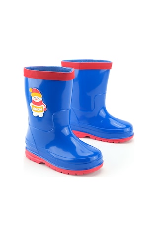 Gezer Erkek Çocuk Kışlık İçinde Çıkarılabilir Ek Çoraplı Su Geçirmez Yağmur Bot Çizme Saks Mavi