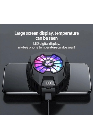 Android Ve İos Oyunları İçin Yarı İletken Soğutma Soğutma Fanı İle Telefon Soğutucu. Video İzlemek Ve Oyun Oynamak İçin