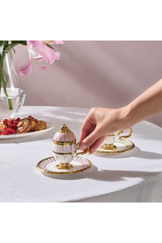 Karaca Faberge Egg Flowers 2 Kişilik Kahve Fincanı 70 Ml Renkli