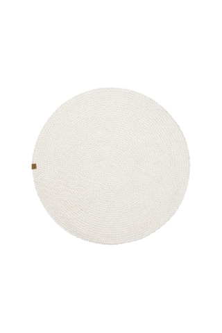 Cool Halı Glenn 615 Beyaz Banyo Halısı Yuvarlak Hol Halısı Hasır Dokulu Banyo Paspası Mutfak Halısı