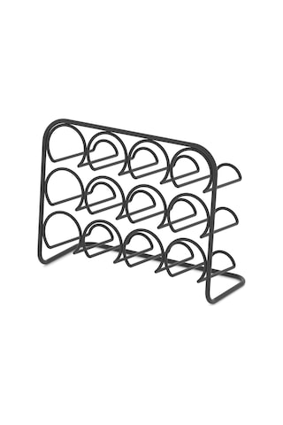 TEKNOTEL METAL 12'LÜ TUZLUK BAHARATLIK STANDI MAT SİYAH MG027