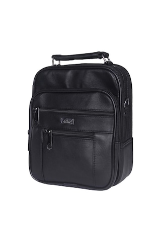 Strong Kasalı Siyah Erkek Küçük Boy El Çantası, Omuz Çantası Ndel Siyah