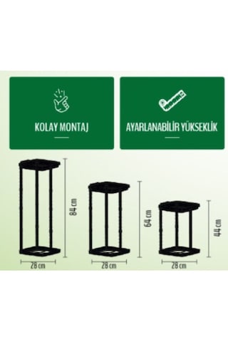 Portatif Siyah Çöp Sepeti, Tekne, Yat, Karavan Ve Kamp Için Pratik Kullanım Yeşil