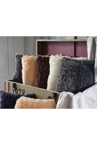 Dekoratif Meyra Kırlent Kılıfı 45x45cm - Kahve