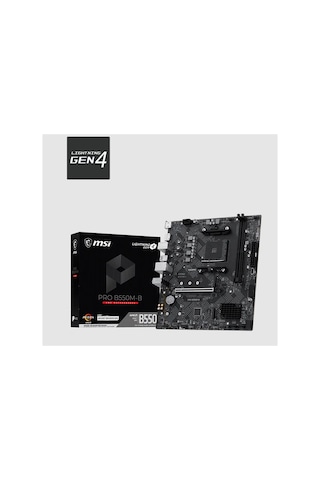 Msı Pro B550m-b Ddr4 4600mhz 1xhdmı 2xm.2 Matx Am4 Amd Am4 5000/5000g/4000g/3000/3000g Serileri İle Uyumlu