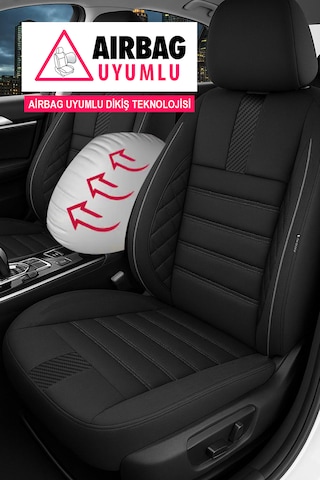 Oniks Tay Tüyü Oto Koltuk Kılıfı Fiat Egea-linea-punto-albea-marea-tipo-uno Uyumlu Siyah