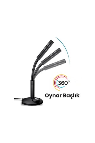 Hd Ses Gürültü Önleyicili Bilgisayar Mikrofonu Aux 3.5mm 2 Boğumlu