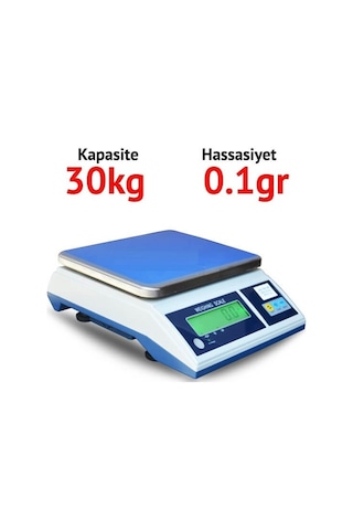 Tsc-30 Dijital Hassas Terazi - Hassasiyet: 0.1 Gr. Max: 30 Kg.