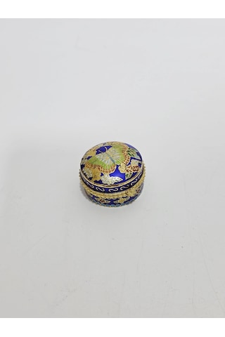 Antika Cloisonne Minyatür Kutu 4,4x2,5cm 076