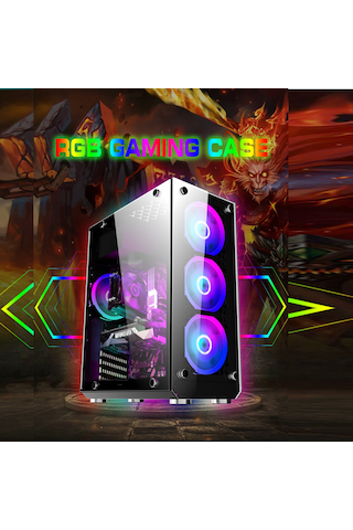 Blueforce Hunter 4 RGB Fanlı Atx-Mini Atx Itx Uyumlu Mid Tower Bilgisayar Kasası