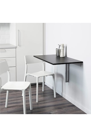 Ikea Beyaz Zarif Yemek Masası - Duvara Monte Masa