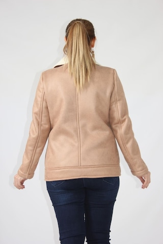 Moda Berray 3263 Kısa İçi Kürklü Eteği Kemer Detaylı Kaban Kahverengi
