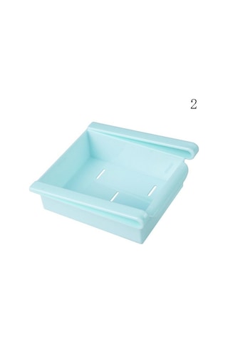 Mavi Slayt Mutfak Buzdolabı Dondurucu Space Saver Organizatör Depolama Raf Raf Tutucu