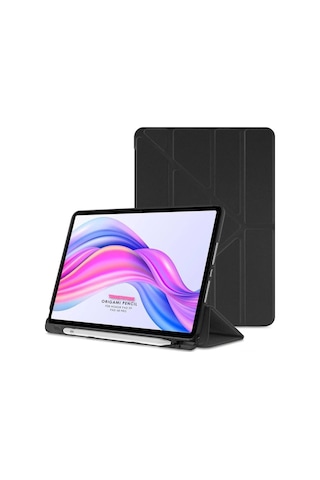 Honor Pad X9 11.5'' Inç 2023 Tablet Uyumlu Kılıf Katlanır Kalemlikli Standlı Uyku Modlu Akıllı Kapak Kılıf