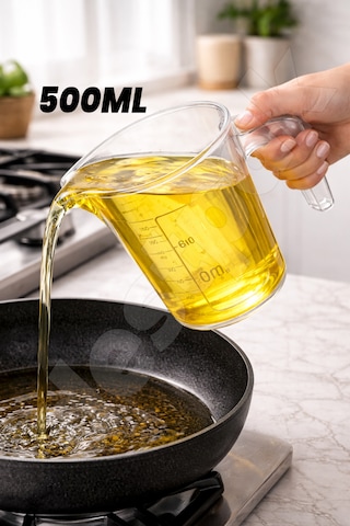 Destpak Süzgeçli Yağ Saklama Kabı - 500 Ml - Plastik - Bulaşık Makinesinde Yıkanabilir - Ergonomik