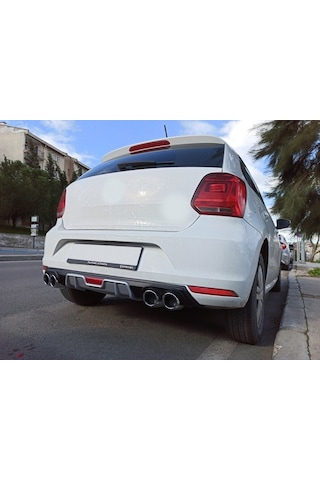 Vw polo 6r arka tampon difüzörü 4 çıkış 2009+