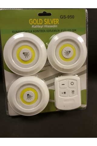 Beyaz 3'lü Uzaktan Kumandalı Sensörlü Led Aydınlatma