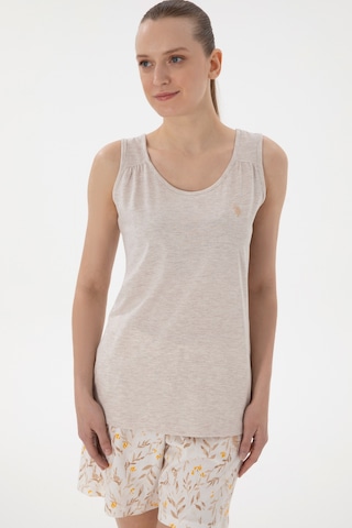 U.s. Polo Assn. Kadın Bej Pijama Takım 50312914-vr011 Bej
