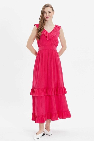 Selen Kadın Elbise 24ysl7417 Fuşya