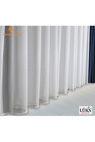 Lüks Ince Çizgili Tül Perde Yüksek Kalite- Modern House -