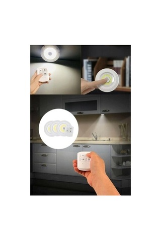 Hubrendy Emin Uzaktan Kumandalı Yapışkanlı 3'lü Led Spot Lamba Diğer
