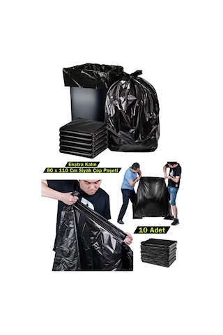 Mil Endüstriyel Jumbo Çöp Torbası 80x110 Cm 10 Adet Mil Endüstriyel Jumbo Çöp Torbası 80x110 Cm 10 Adet
