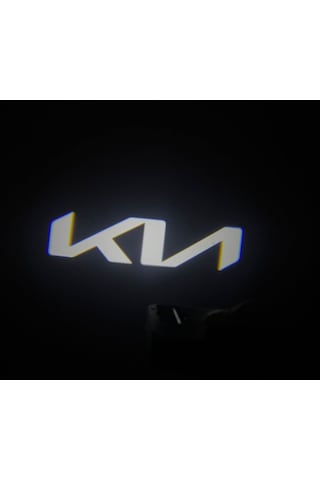 Kia Araçlar İçin Mesafe Sensörlü Fotoselli Pilli Yapıştırmalı Kapı Altı Led Logo