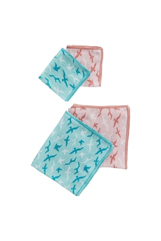 Ecocotton Turna Erkek Bebek Müslin Örtü Seti Turkuaz 100 X 100 Cm Turkuaz