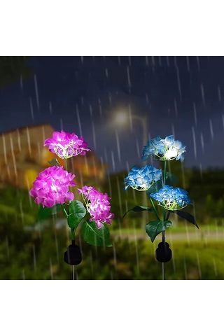 Solar Güneş Enerjili Kazıklı Çiçek Led Lamba S-26 Çok Renkli