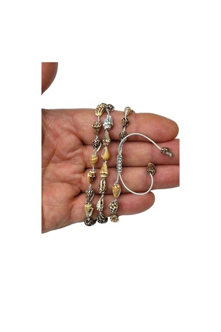 Gerçek Deniz Kabuklarından Bileklik Makrome Ayarlı 326-6 Çok Renkli