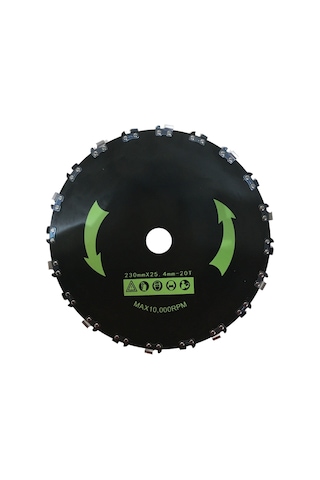 Greentech 230x25.4x1.6mm 20diş Daire Testere Motorlu Tırpan Zinci