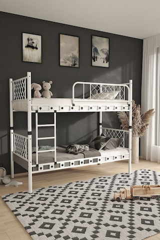 Argimo Metis Beyaz Metal Ranza Ve Karyola 90x200