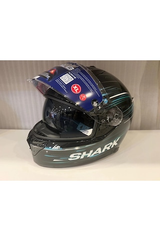 Kask Shark Skwal İ3 Lıght-blur Siyah/mavi/yeşil Siyah Mavi Yeşil