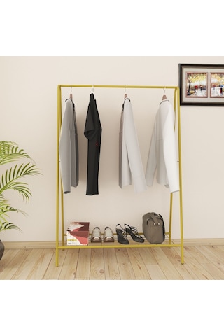 Metallica Concept Oval Telli Gold Butik Elbise Askılığı Konfeksiyon Askılık Altın