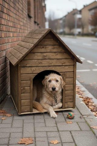 Reyo Pet Suya Soğuğa Dayanıklı Lüks Büyük Boy Ahşap Köpek Kulübesi