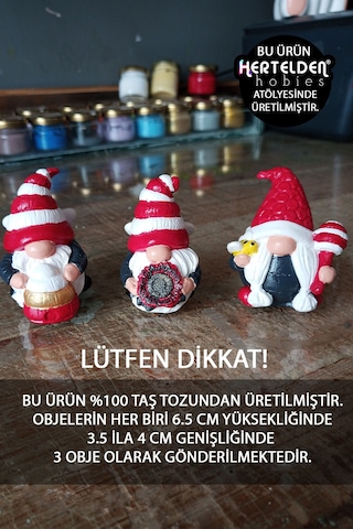 Dekoratif Minyatür Retro Gnome Obje %100 Taş Tozu Dekoratif Obje