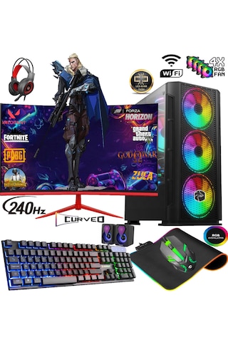 Apphirex TC77X R5-5500 16 GB 512 GB M2 SSD RTX3050 24" Free Dos Masaüstü Oyuncu Bilgisayarı