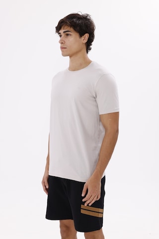 Rowinger Rahat Kesim Pamuklu Bisiklet Yaka Basic Tişört Grey