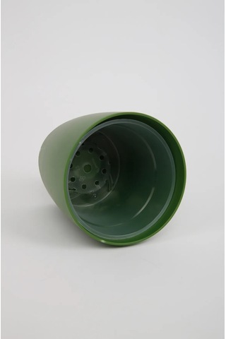 Yeşil Orkide Saksısı Dekoratif Dış Saksı 1 Adet- 12 Pot Şeffaf Orkide Üretim Saksısı Hediyeli Yeşil Saksı