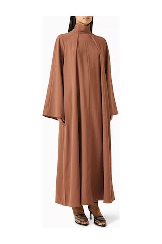 12storeez High Neck Kaftan, Ceramica Kumaş, Kırışmaz Ve Ütü Gerektirmeyen Şık Tasarım, Kahverengi Kumaşlar 125 Cm