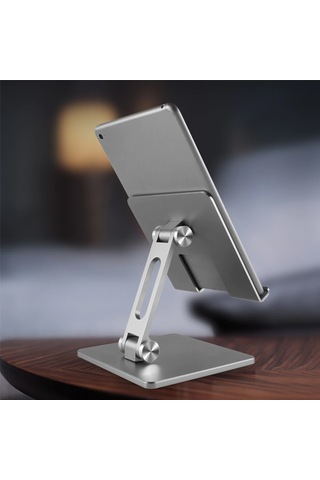 Ally MT134 Alüminyum Masaüstü Ayarlanabilir Tablet Tutucu Masa Standı Gümüş