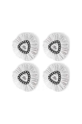 Vkemall Topaklı Yüksek Kaliteli Mikrofiber Değişim Triangular Döner Mop Başlığı - Vileda, O-cedar Uyumlu, Beyaz, Dayanıklı Ve Yeniden Kullanılabilir