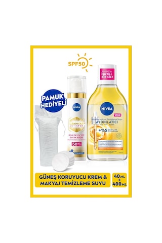Spf50 Luminous630 Thiamidol Leke Karşıtı Güneş Koruyucu 40ml Ve Micellar Makyaj Temizleme Suyu 400ml
