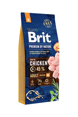 Brit Premium By Nature Orta Irk Yetişkin Köpekler İçin, Tavuk Etli Kuru Mama 15 Kg